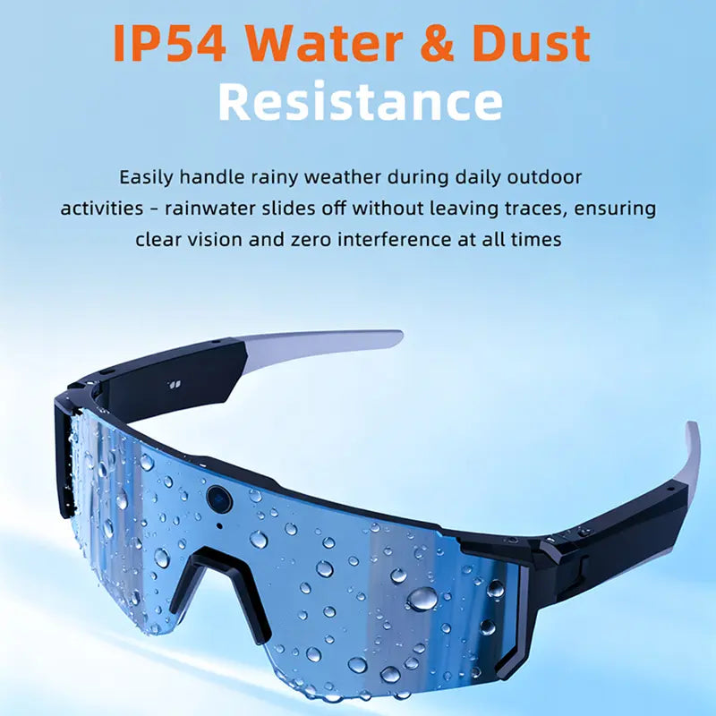 2K Smart Sports Sunglasses with Camera, Bluetooth Audio & AI Assistant